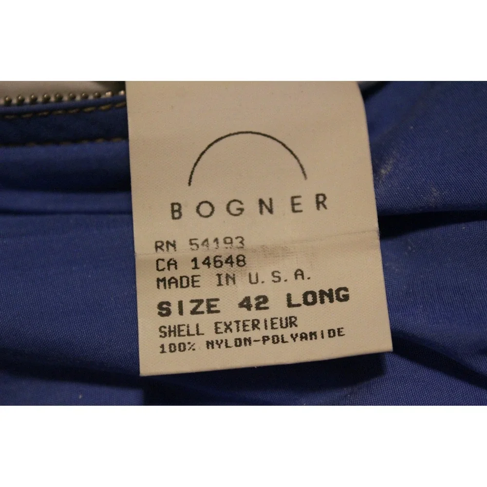 Bogner Ski Suit Mens 42L Blue Vintage One Piece Insulated Snow Suit Made in USA